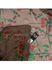 Платок Burberry шелковый коричневый "Roses" 2806-110