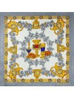 Платок Burberry шелковый серый с белым "Кубок" 1621-140