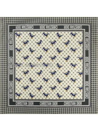 Платок Dior шелковый бежевый "Pacman" 1497-90