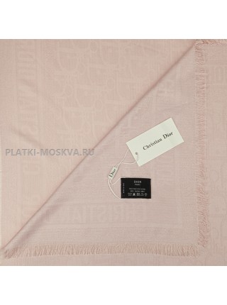 Платок Dior шерстяной бледно-розовый 521