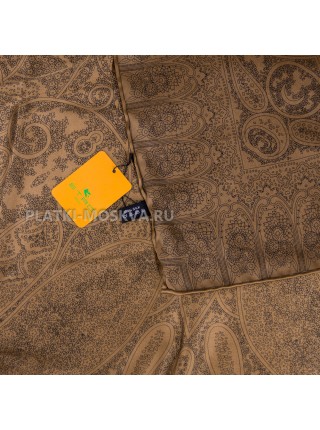 Платок Etro шелковый коричневый "Пейсли" 2812-110