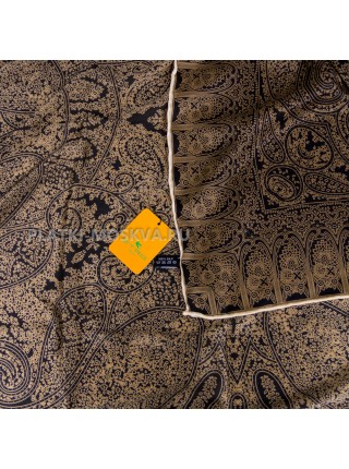 Платок Etro шелковый черный с бежевым "Пейсли" 2815-110