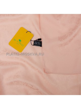 Платок Etro шелковый розовый однотонный 599-2
