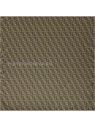 Платок Fendi шелковый двухсторонний коричневый "Monogram" 2725-90