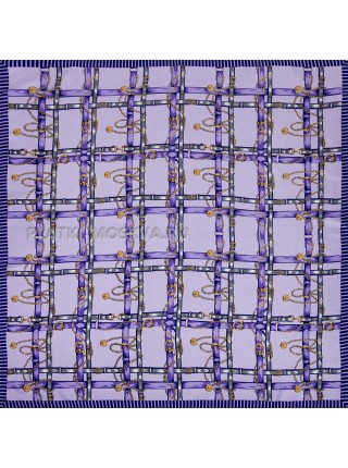 Платок Fendi шелковый фиолетовый "Belts" 3971