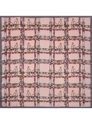 Платок Fendi шелковый розовый "Belts" 3967