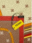 Платок Fendi шелковый коричневый "Ремни" 1857-90