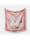 Платок Gucci шелковый шейный розовый "Flora" 6105