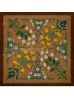 Платок Gucci шелковый коричневый "Flowers" 1598-90