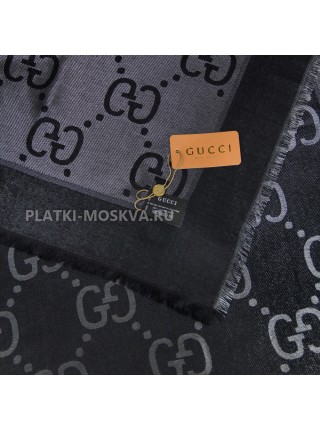 Платок Gucci шерстяной черный с люрексом 2251-120