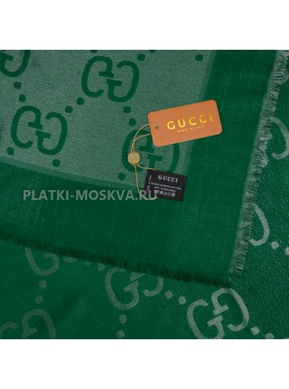 Платок Gucci шерстяной зеленый с люрексом 2252-120