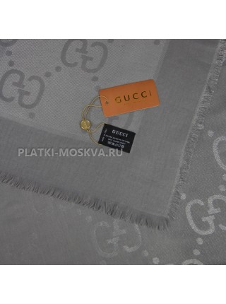 Платок Gucci шерстяной серый с люрексом 2253-120