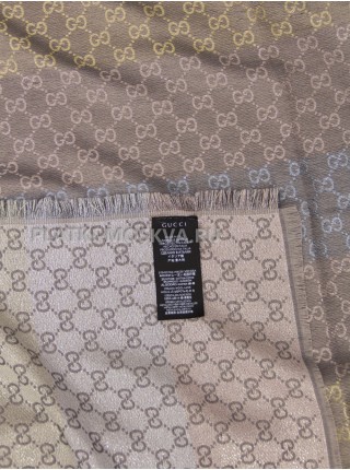 Платок Gucci шерстяной серый с люрексом 2213