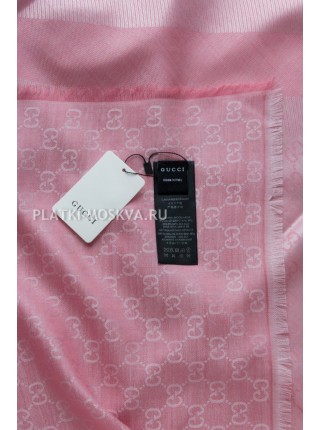 Платок Gucci кашемировый розовый 270