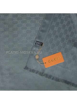 Палантин Gucci кашемировый серый "Monogram" 2913