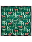 Платок Hermes шелковый зеленый "Words" 2113-90