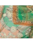 Платок Hermes шелковый зеленый "Кубок" 3810