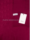 Платок Dior шелковый бордовый однотонный "Monogram" 1566-90