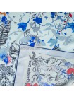 Платок Christian Dior шелковый голубой "Flora" 2314-90