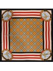 Платок Burberry шелковый бежевый с красным "England Squares" 2315-90