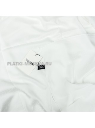 Платок Valentino шелковый белый однотонный 699-13