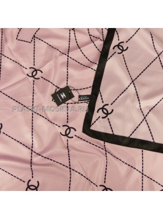 Платок Chanel шелковый сиреневый "Logo" 3935