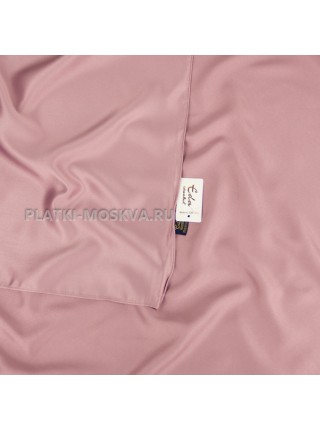Платок Eda шелковый розовый однотонный 3242