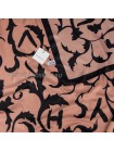 Платок Givenchy шелковый персиковый с черным "Designo" 4165
