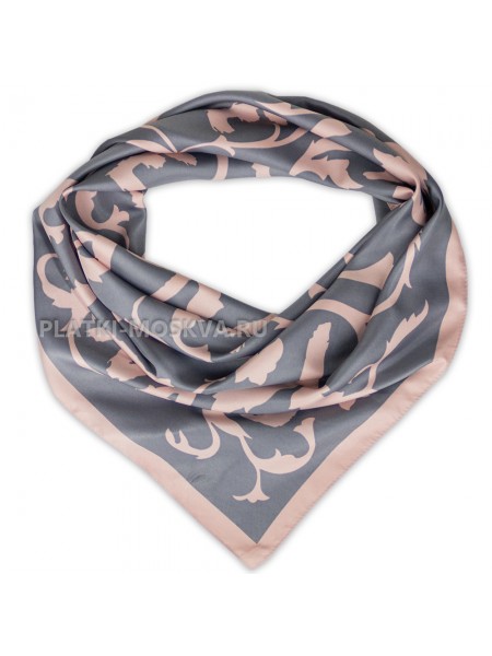 Платок Givenchy шелковый серый с розовым "Designo" 4160