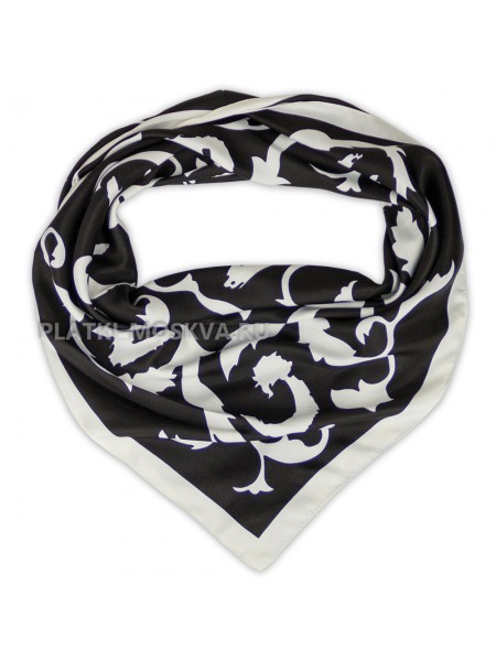 Платок Givenchy шелковый черный с белым "Designo" 4158
