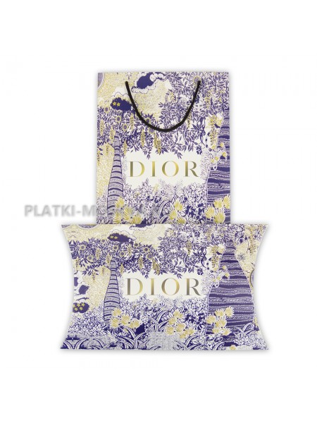 Подарочный конверт с пакетом Dior синий