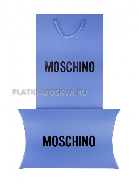 Подарочный конверт с пакетом Moschino синий