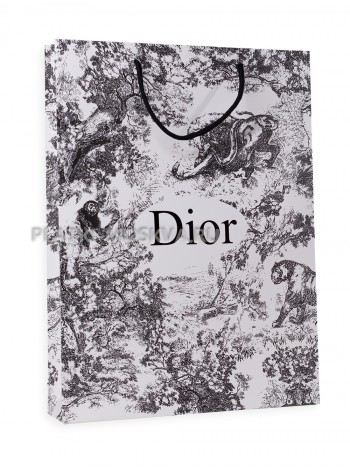 Фирменный пакет Dior бело-серый